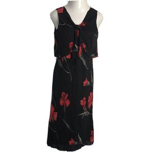 R.J. Collection Vintage Sz 10P Dress ~ Sleeveless ~ Long ~ Black ~ Lined